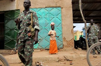 Sudanese Army soldiers stood guard Thursday in Southern Kordofan, which a 2005 pact granted special status to seek autonomy.