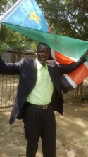 Michael with Flag July 2014